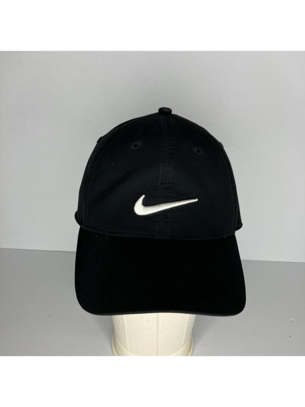 Nike Hat Legacy91 Dri-Fit Men's Adjustable Black White Swoosh Baseball Cap